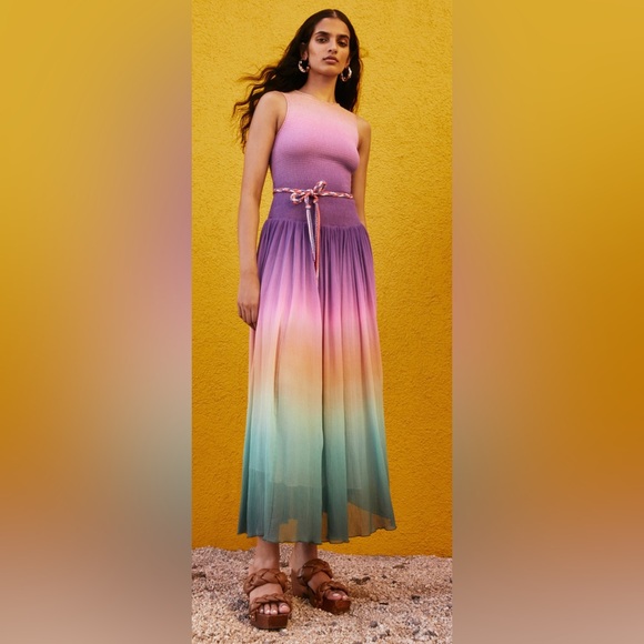 ZIMMERMAN CIRA SHIRRED MIDI DRESS - Picture 12 of 15